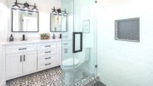 Bathroom Remodel during Home Renovation with Genesis Cabinets Denver Colorado